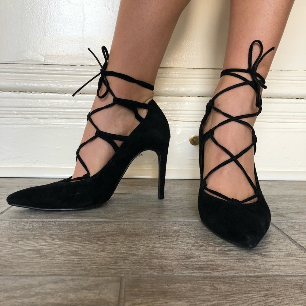 Black Suede Jeffery Campbell Heels